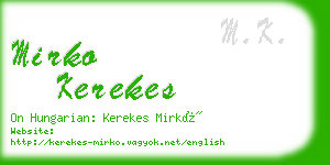 mirko kerekes business card